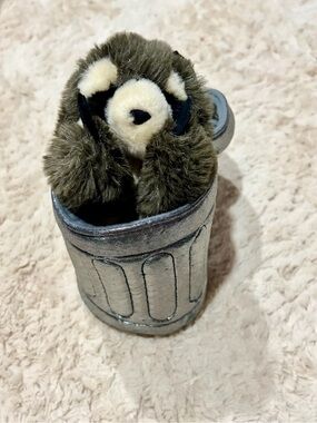 Folkmanis Raccoon in Trashcan Puppet